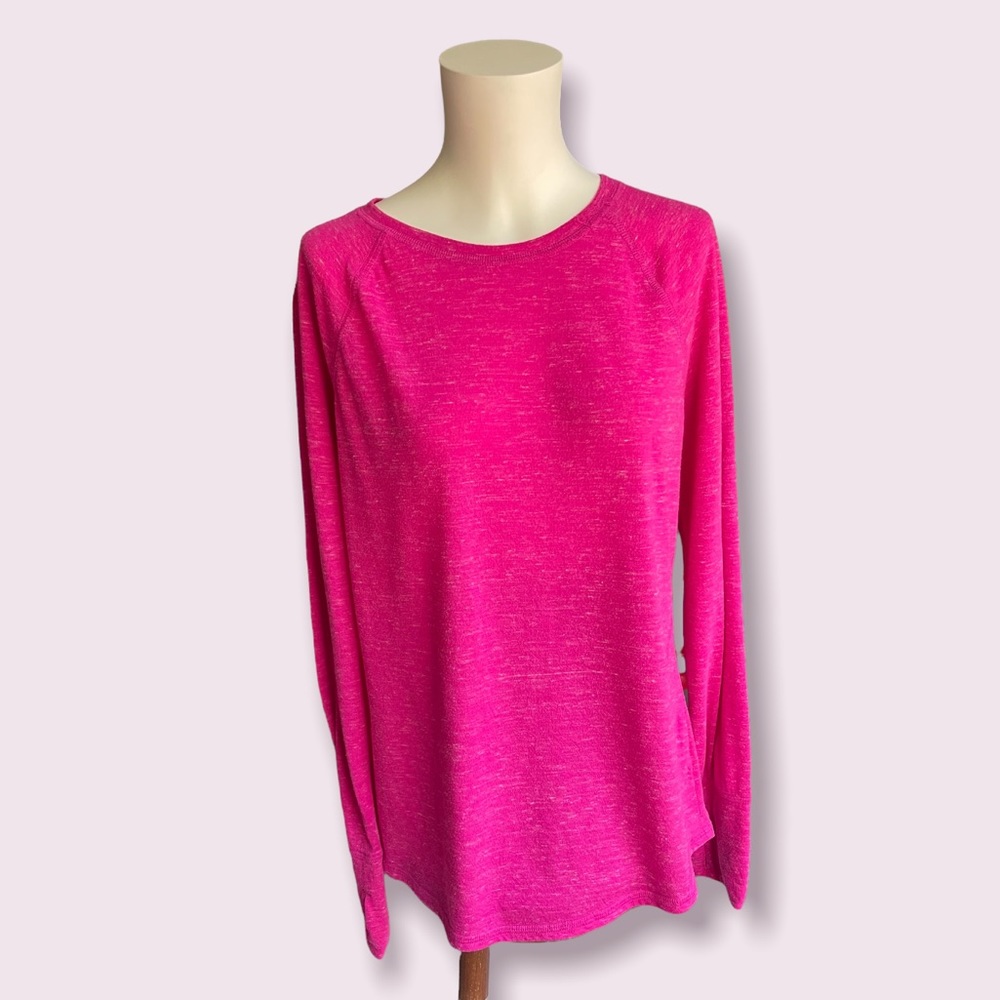 Hot pink long sleeve tee